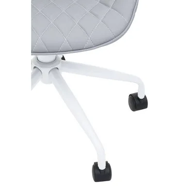 Brent Grey & White Home Office Chair