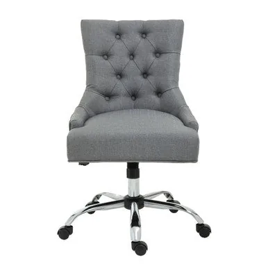 Anita Grey Fabric & Chrome Base Home Office Chair