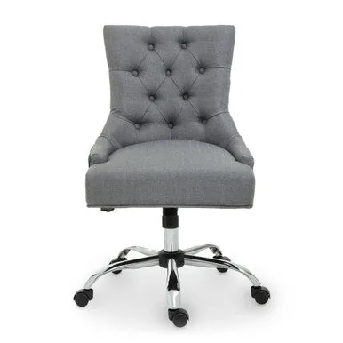 Anita Grey Fabric & Chrome Base Home Office Chair