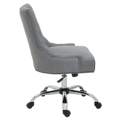 Anita Grey Fabric & Chrome Base Home Office Chair