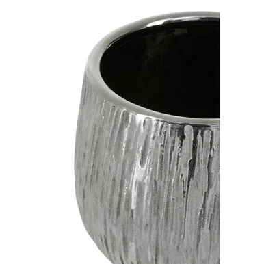 Hesper Small Silver Ceramic Plant Pot