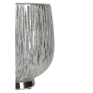 Hesper Small Silver Ceramic Plant Pot