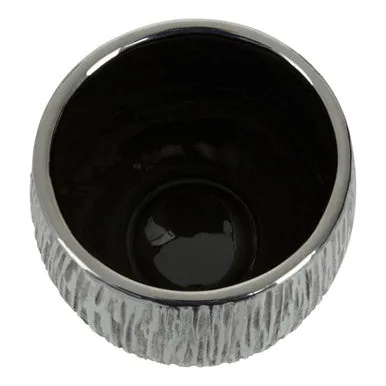 Hesper Small Silver Ceramic Plant Pot