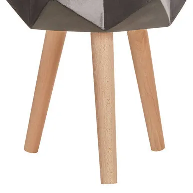 Darnell Large Black Geometric Plant Pot With Legs