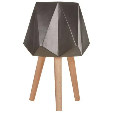 Darnell Large Black Geometric Plant Pot With Legs