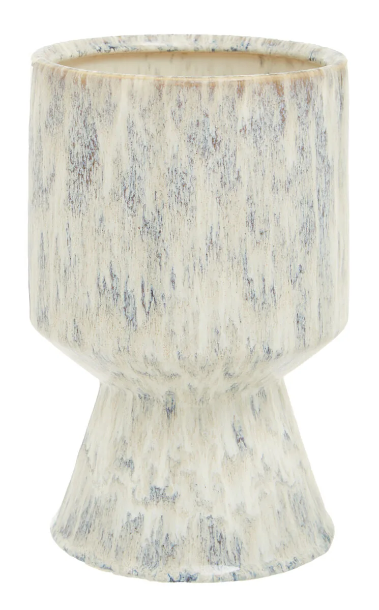 Shai Large Stoneware Beige Planter