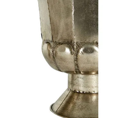 Reza Set Of 3 Antique Silver Planters