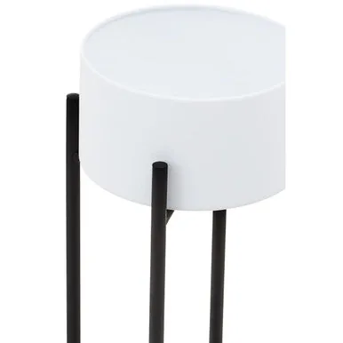 Trosa Small White & Black Floor Standing Planter
