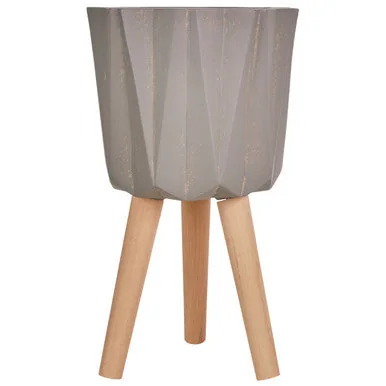 Darnell Small Greyt Faceted Planter