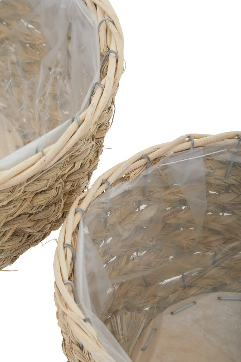 Lentigo Set Of Two Natural Planters