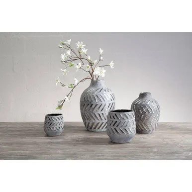 Helaine Grey & Silver Large Ceramic Planter