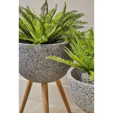 Darnell Large Grey Speckled Planter
