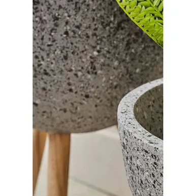 Darnell Large Grey Speckled Planter