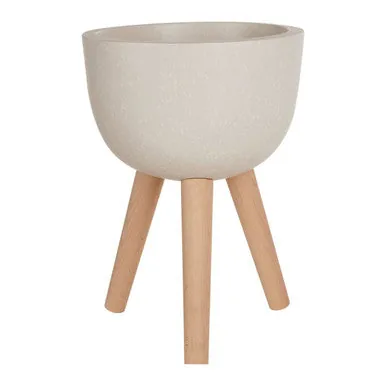 Darnell Small White Rounded Planter