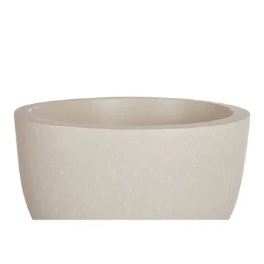 Darnell Small White Rounded Planter