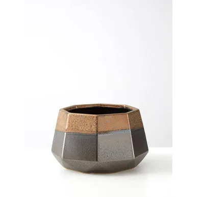 Jet Large Metal Silver Contemporary Planter