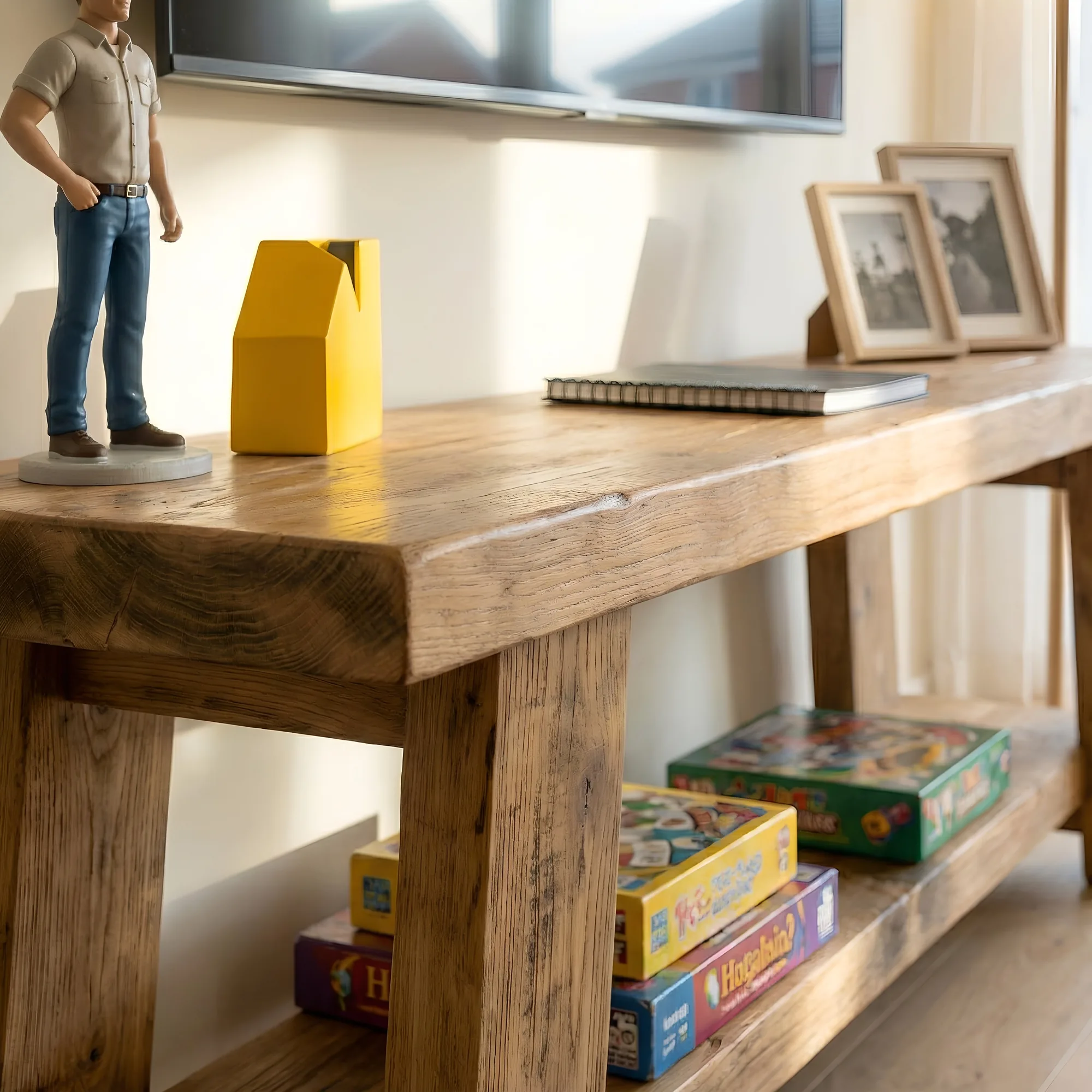 ROME Solid Wood Chunky TV Unit / Bench