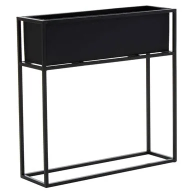 Asher Floor Standing Black Plant Box