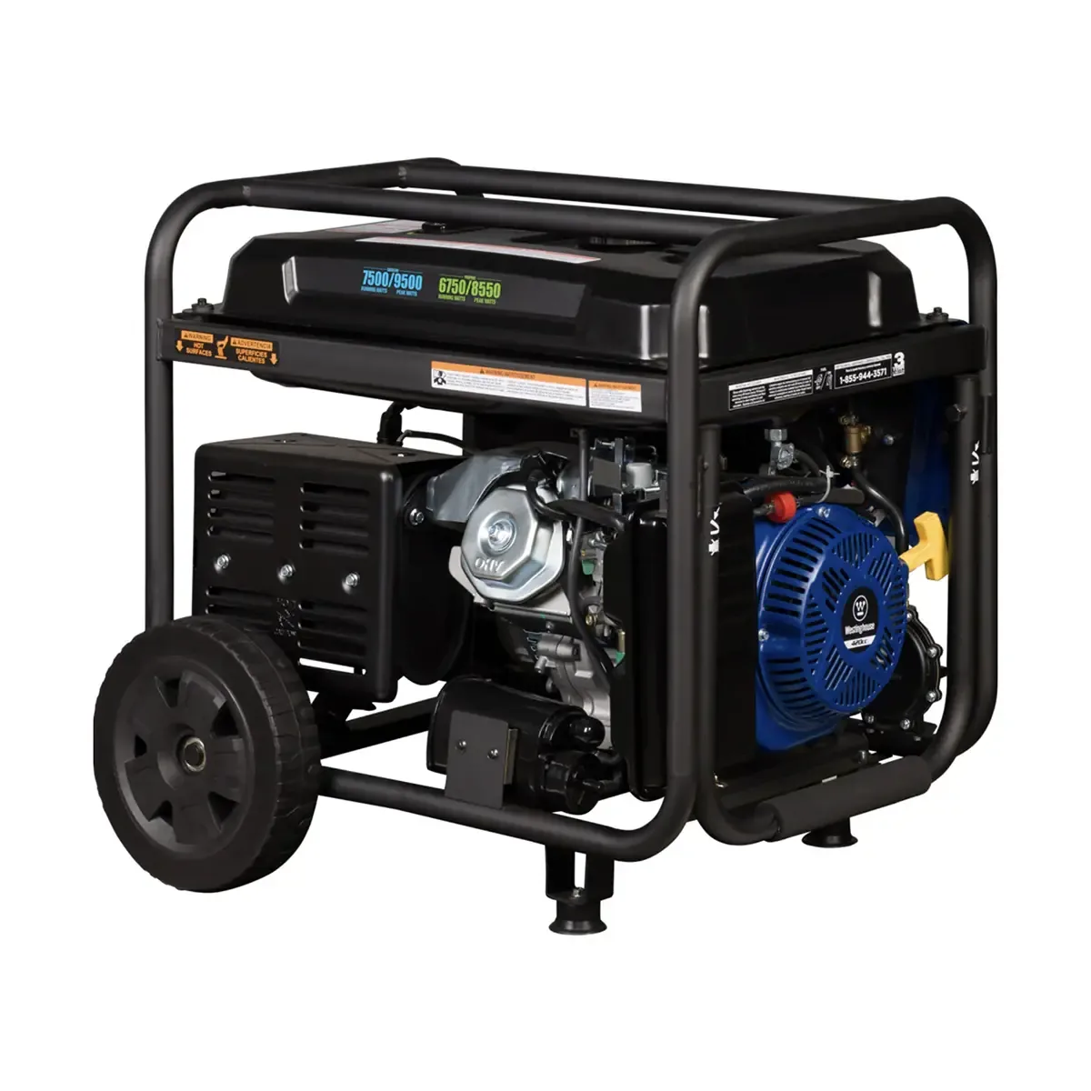 Westinghouse WGen7500DFc Dual Fuel Portable Generator with CO Sensor