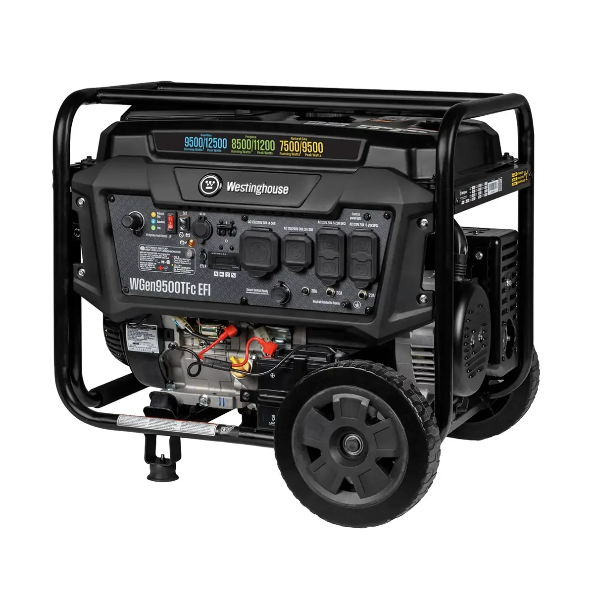 Westinghouse WGen9500TFc EFI Tri Fuel Portable Generator with CO Sensor