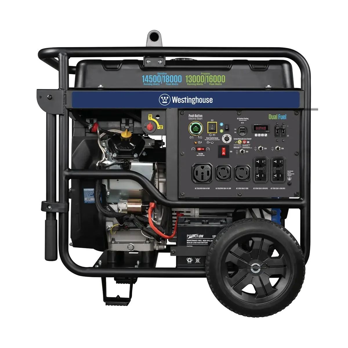 Westinghouse WGen14500DFc Dual Fuel Portable Generator with CO sensor