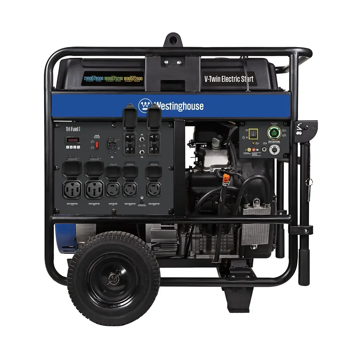 Westinghouse WGen20000TFc Tri-Fuel portable generator with CO sensor