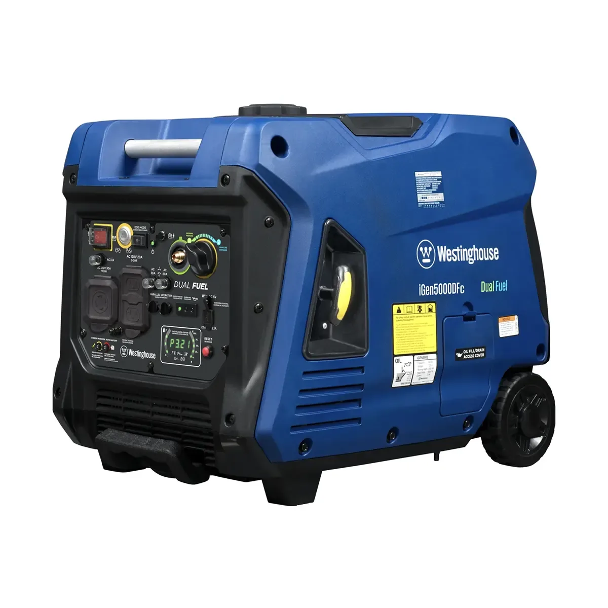 Westinghouse iGen5000DFc Inverter Generator – Dual Fuel with CO Sensor