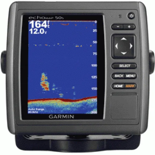 GARMIN ECHOMAP 50S CHARTPLOTTER/SOUNDER COMBO W/ U.S. BLUECHART G2 CHARTS & TRANSOM MOUNT TRANSDUCER