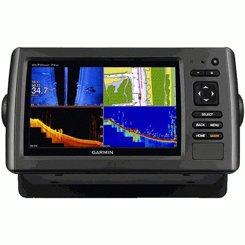 GARMIN 010-01388-01 ECHOMAP 74SV W/BLUECHART G2 & 50/200 HD-ID/DOWNVÜ/SIDEVÜ TRANSDUCER