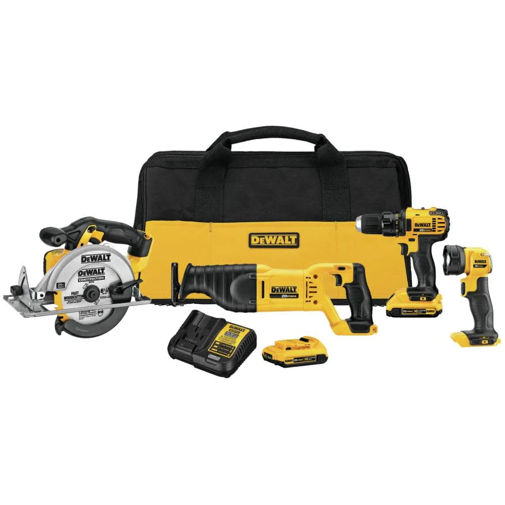 NEW DEWALT 20V MAX 4 Tool Combo Kit