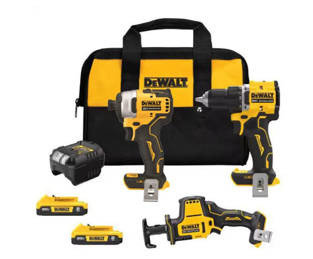 NEW DEWALT 20V MAX Lithium-Ion 3-Tool Cordless Combo Kit Bundle