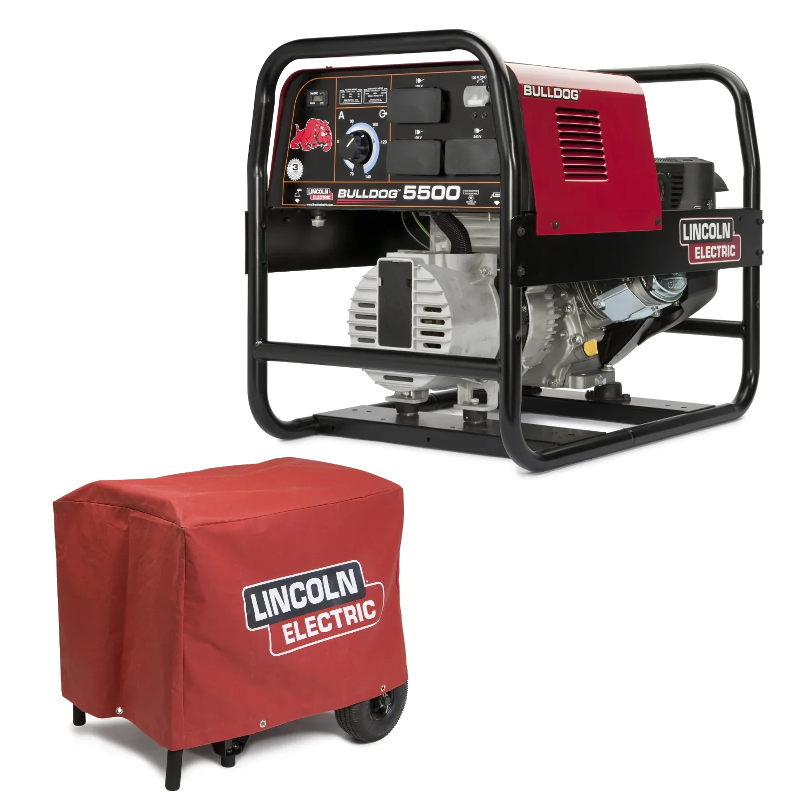 Lincoln Bulldog 5500 Welder Generator w/ Cover Package