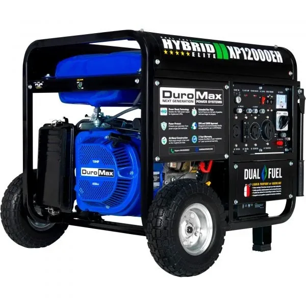 DuroMax XP12000EH Generator Portable Dual Fuel 9500W Electric Start CARB Compliant