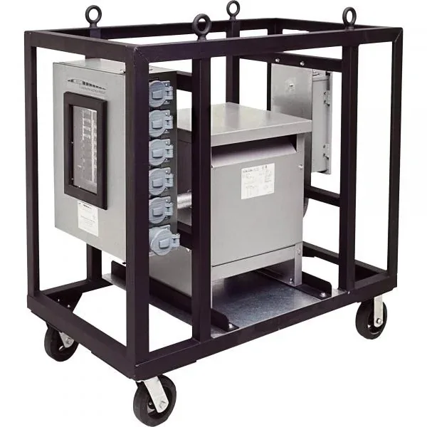 CEP 6210PDC30-2 Power Distribution Cart 100A 480V 30kVA Transformer 2-Wheel
