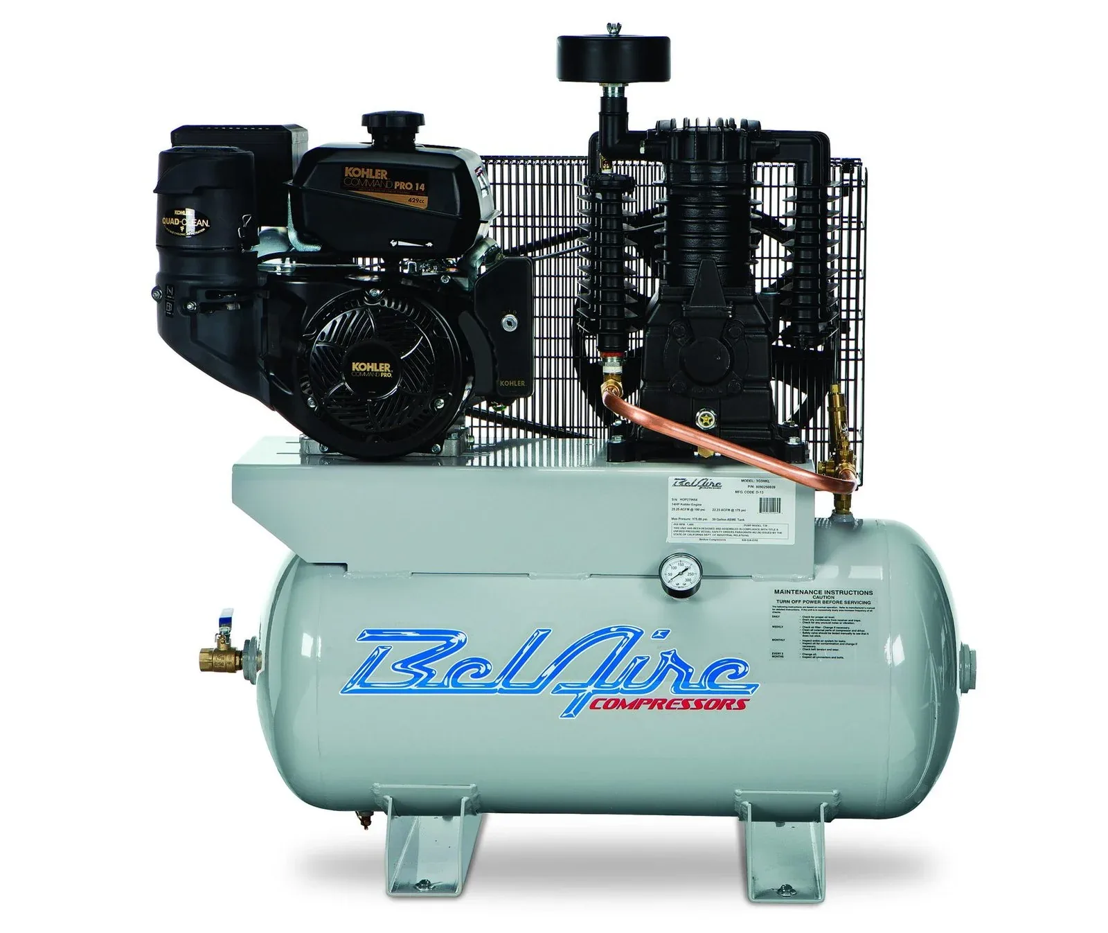 BelAire 3G3HKL Air Compressor – 3HP Horizontal
