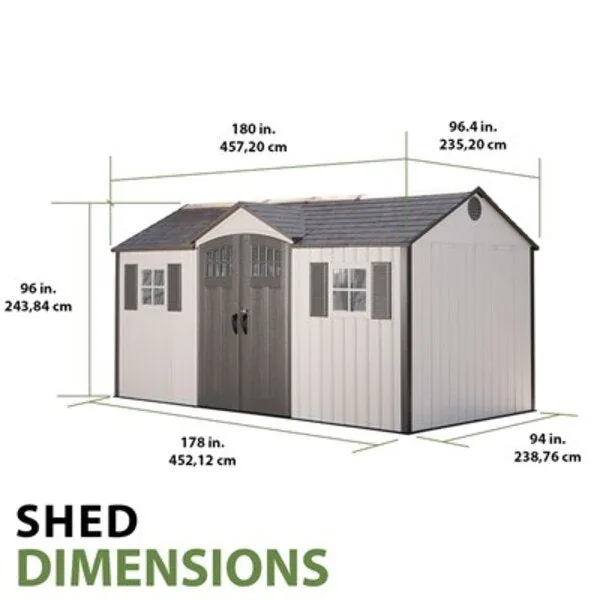 Lifetime 15 x 8 ft. Shed – 60138