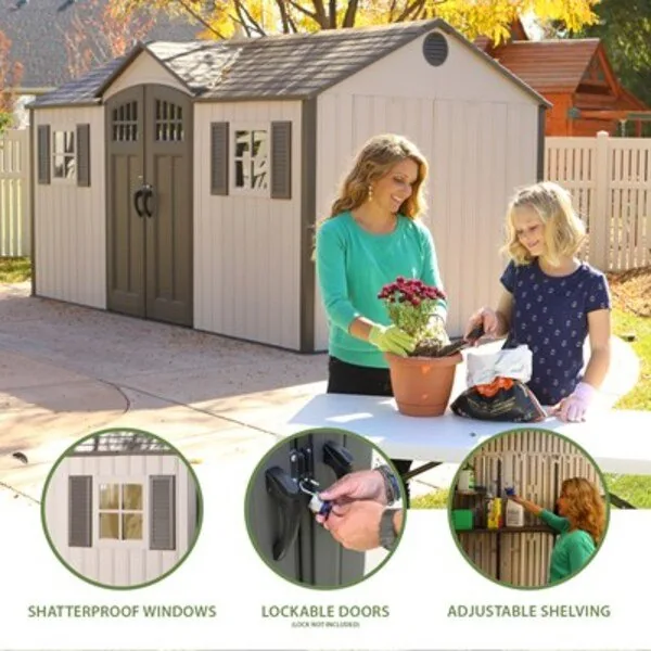 Lifetime 15 x 8 ft. Shed – 60138