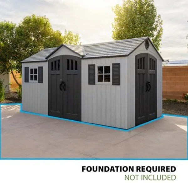 Lifetime 15 x 8 ft. Dual Entry Shed – 60407