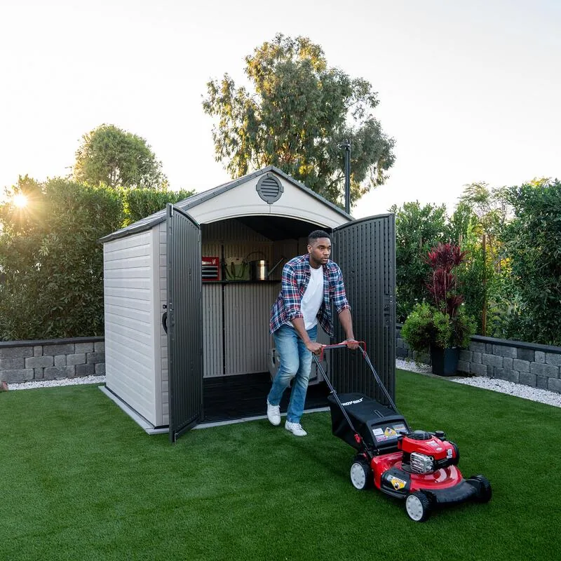 Lifetime 8 ft x 7.5 ft Outdoor Storage Shed – 60396