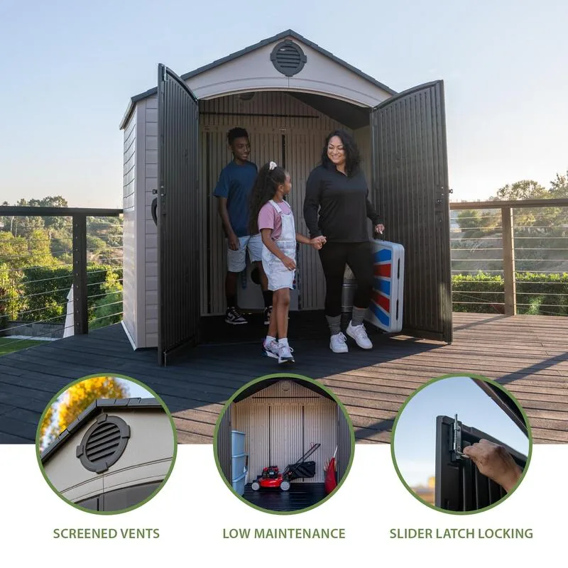 Lifetime 8 ft x 5 ft Outdoor Storage Shed – 60392