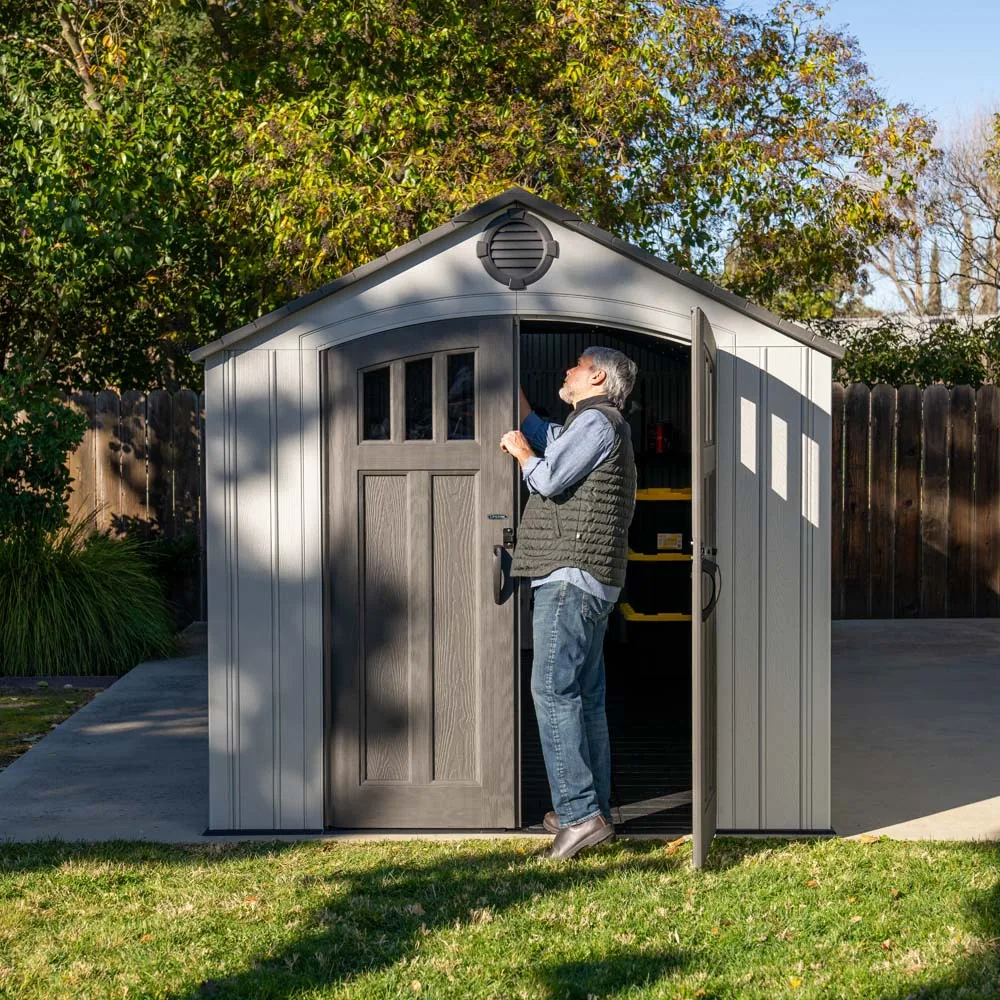 Lifetime 8 ft x 20 ft Outdoor Storage Shed – 60470