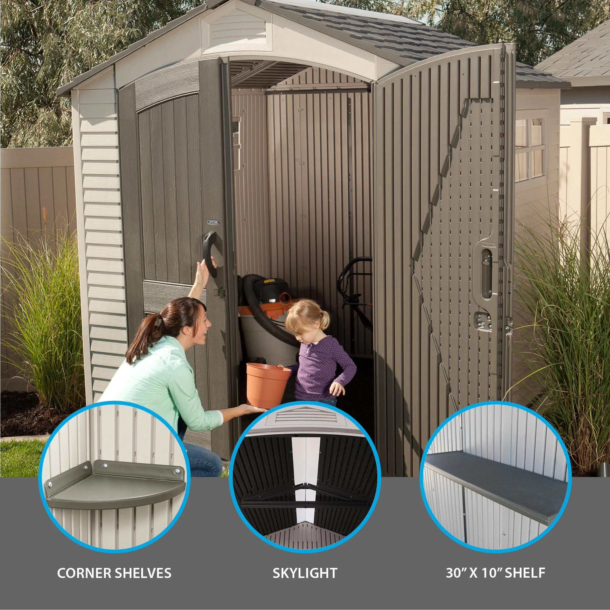 Lifetime 7 x 7 ft Outdoor Storage Shed – 60042