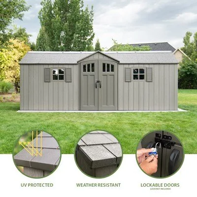 Lifetime 20 x 8 ft. Vinly Outdoor Shed – 60351