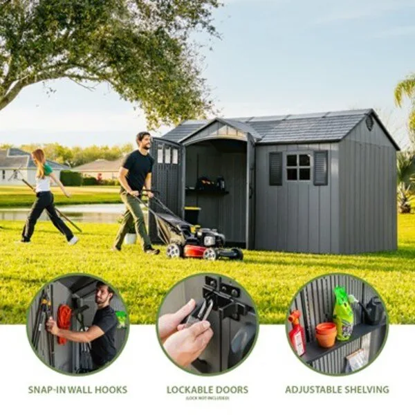 Lifetime 12.5 x 8 ft. Side Entry Shed – 60454