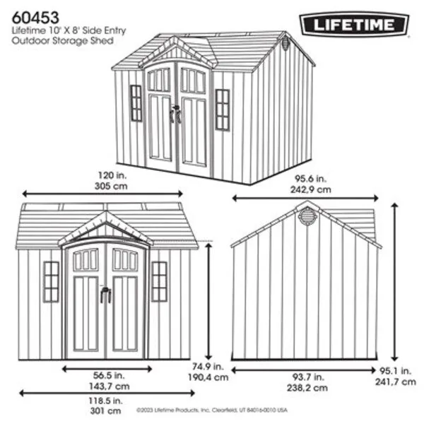 Lifetime 10 x 8 ft. Storage Shed – 60453