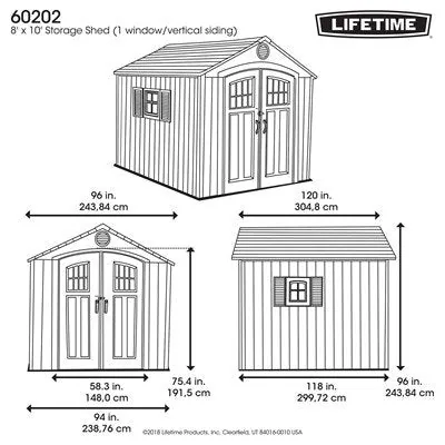 Lifetime 8 x 10 ft. Outdoor Storage Shed – 60202