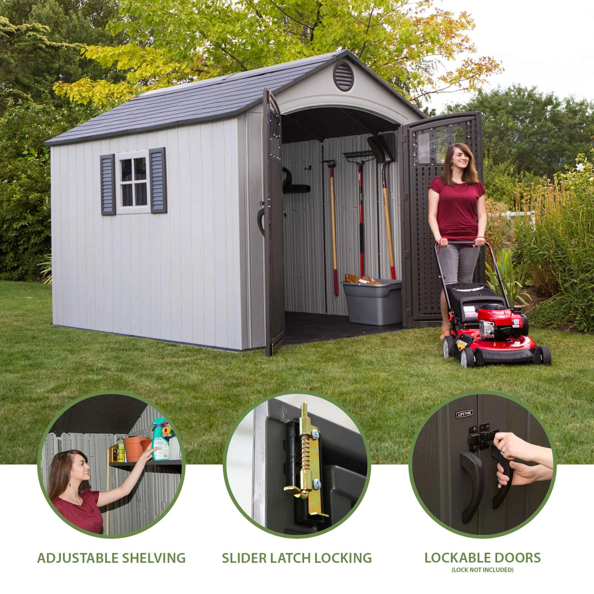 Lifetime 8 x 10 ft. Outdoor Storage Shed – 60202
