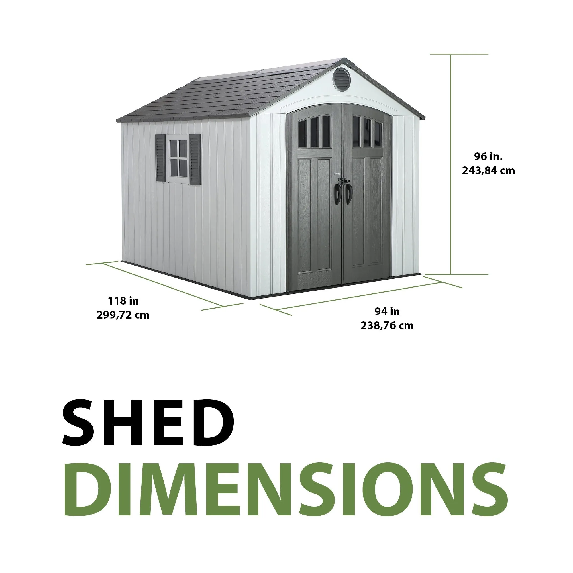 Lifetime 8 x 10 ft. Outdoor Storage Shed – 60202