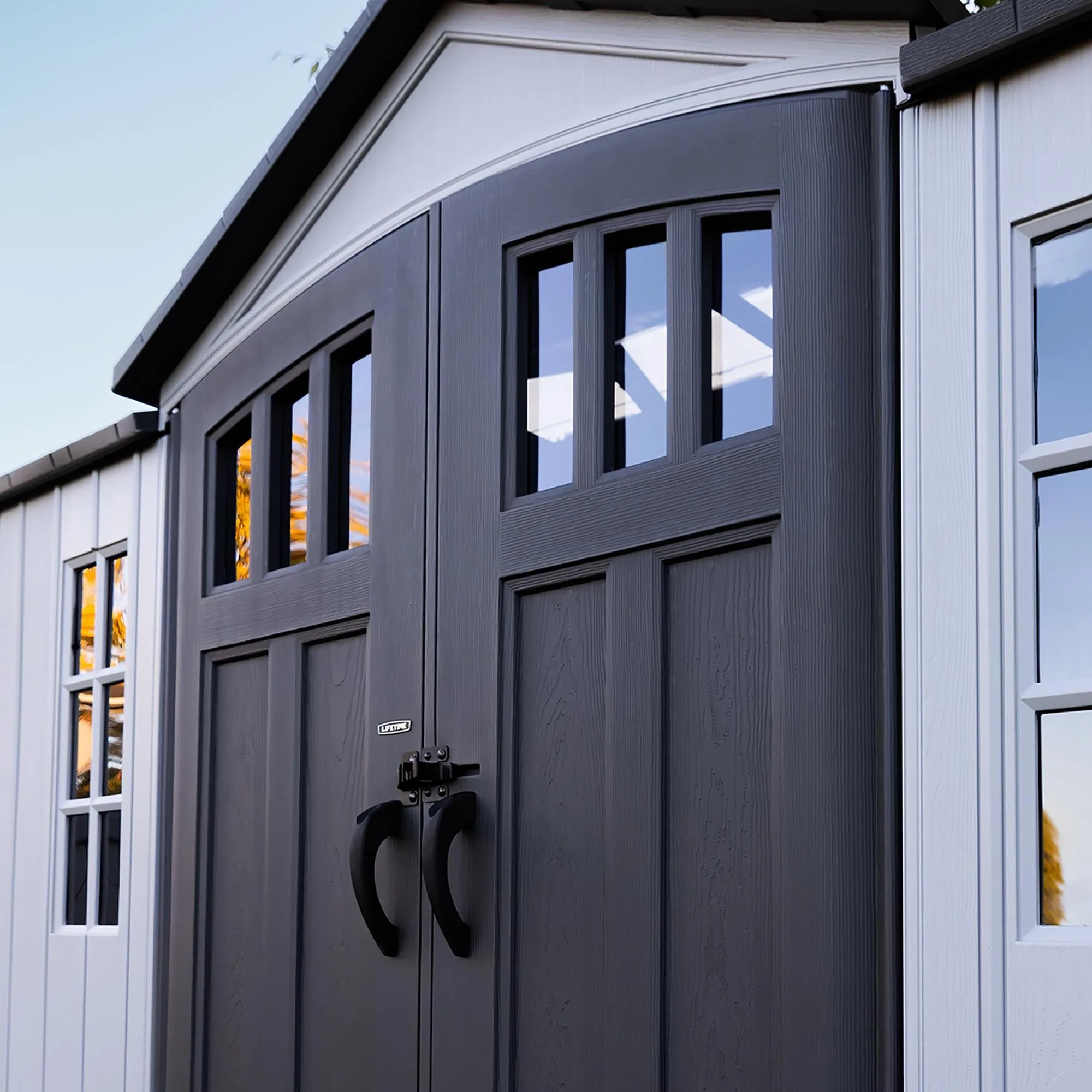 Lifetime 10 Ft. X 8 Ft. Dual Entry Outdoor Storage Shed – 60467