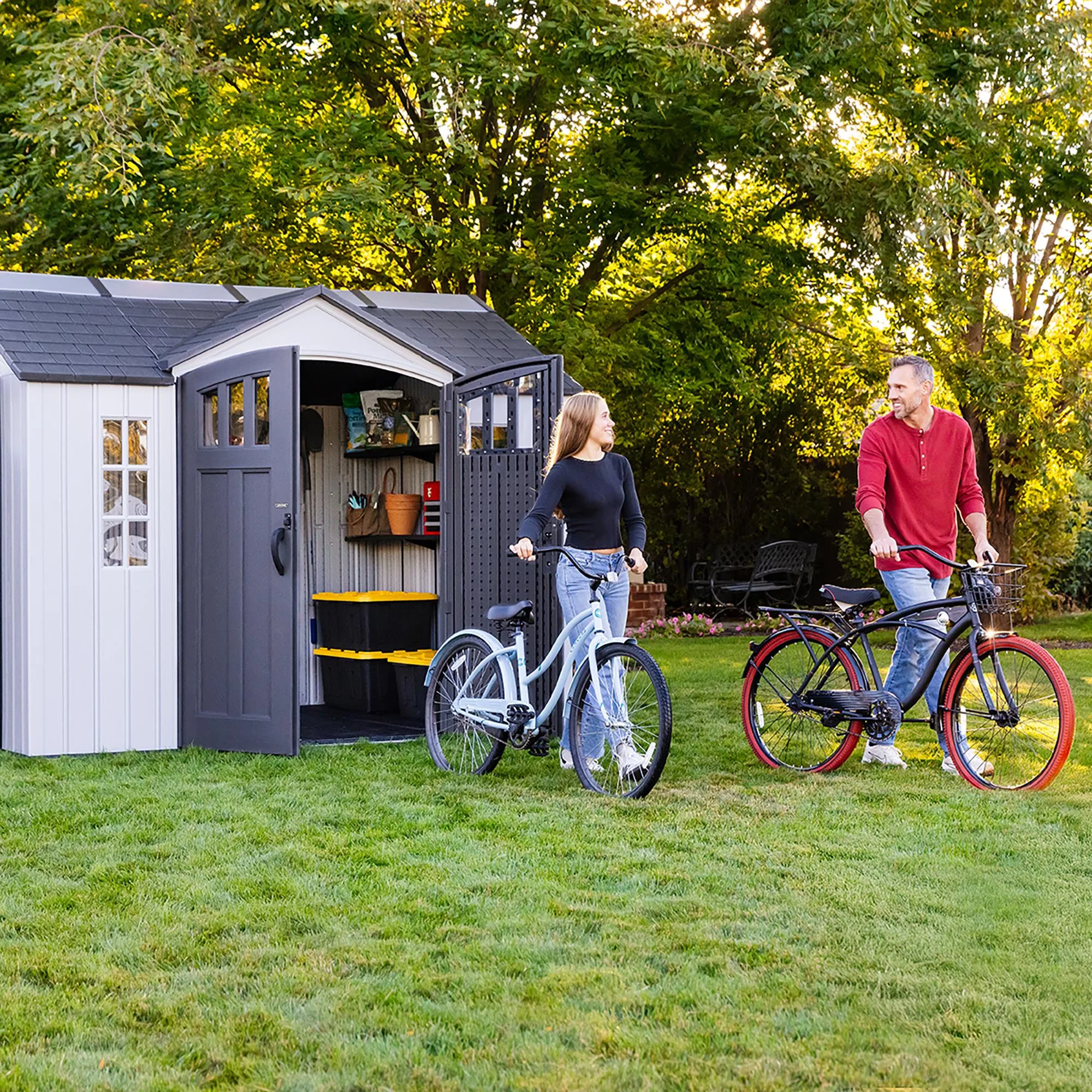 Lifetime 10 Ft. X 8 Ft. Dual Entry Outdoor Storage Shed – 60467